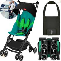 Carrinho Bebê Gb Pockit All Terrain Laguna Blue Com Bolsa de Transporte