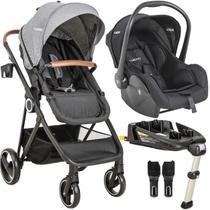 Carrinho Bebe Kiddo Cosmos Bebe Conforto Base Isofix Grafite