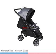 Carrinho Bebê Maranello II Preto Cinza Galzerano