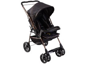 Carrinho Bebê Milano Reversível lll Galzerano 1018 Preto Cobre para Recém Nascidos até 15kg Carrinho Bebê Milano Reversível lll Galzerano 1018 Preto Cobre para Recém Nascidos até 15kg