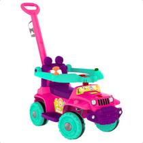 Carrinho Bebê Passeio Infantil e Pedal Baby banjipe Andador Rosa 1059 Bandeirante