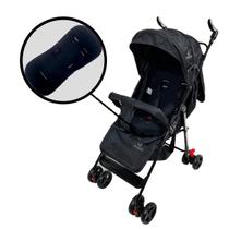 Carrinho Bebê Passeio Menina Menino Estilo Guarda Chuva Compacto Dobrável Bamboo Preto