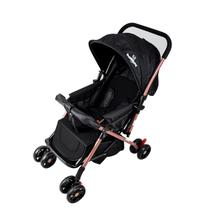 Carrinho Bebê Premium Passeio Menina Menino Reclinável Vira Berço Alça Reversível com Mosquiteiro Porta Mamadeira Cesto Bamboo