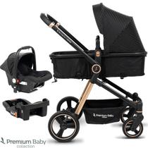 Carrinho Bebê Travel System Aston Gold/Black - Premium Baby
