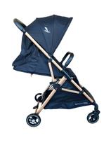 Carrinho Bebê Zurich Preto/Gold Couro Preto Premium Baby