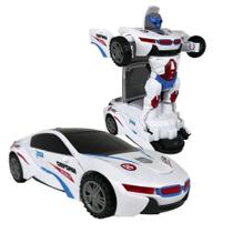 Carrinho BMW Transformers Vira Robô Luz Som Bate Volta - Super Robots
