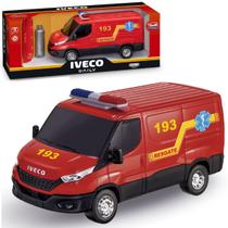 Carrinho Bombeiro Resgate Samu Iveco Daily com acessorios