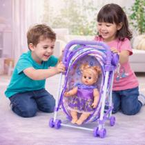 Carrinho Boneca Infantil Com Boneca Brinquedo Criança