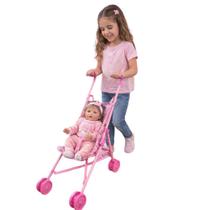 Carrinho Boneca Infantil Dobrável Brinquedo
