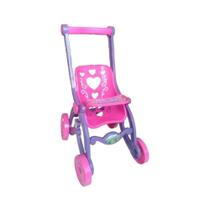 Carrinho Boneca Infantil Rosa Baby Car Florzinha Brinquedo - BrinqueMix