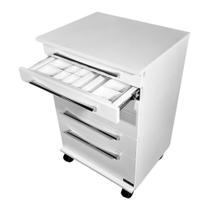 Carrinho Branco Suporte Para Esmalte Estéticos Com Rodinhas