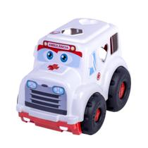 Carrinho Brinquedo Bebê Ambulância Menino Encaixar Peças - Super Toys