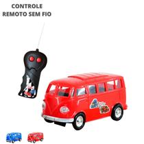 Carrinho Brinquedo Kombi Controle Remoto Divertida Sem Fio