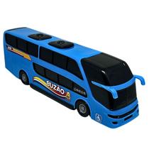 Carrinho Brinquedo Mini Ônibus Buzão 2 Andares Azul Bs Toys