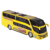 Carrinho Brinquedo Mini Ônibus Buzão C/ 2 Andares Amarelo Bs