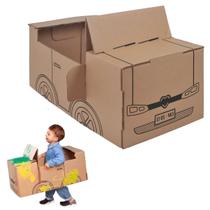 Carrinho Brinquedo Papelão Carro Pintar Colorir Desenhar Presente Criança 3 anos Infantil Menino Menina Sustentável
