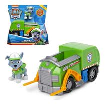 Carrinho Brinquedo Rocky Patrulha Canina Caminhão Reciclagem Infantil Presente Menino Veículo Diversão Educativo