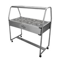 Carrinho Buffet Térmico Self Service 8 Cubas Quentes 220v