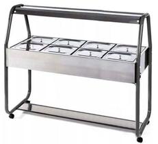 Carrinho Buffet Térmico Self Service Inox 8 Cubas 7Lts 220v - SPOLU