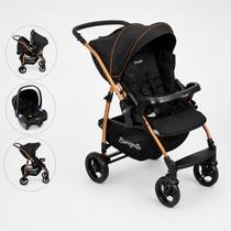 Carrinho Burigotto Rio 22 Mon Amour E Preto Cobre com Bebê Conforto Incluso 0 a 22kg Carrinho Burigotto Rio 22 Mon Amour E Preto Cobre com Bebê Conforto Incluso 0 a 22kg