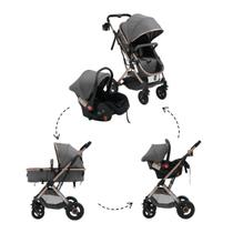 Carrinho c/Bebê Conforto Reversível Elysian Maxi Baby -