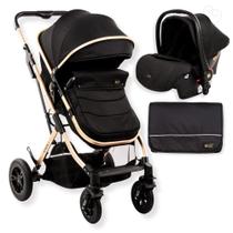 Carrinho c/ moises 3 em 1 kaia c/ bebe conforto e bolsa black - kikka boo Carrinho c/ moises 3 em 1 kaia c/ bebe conforto e bolsa black - kikka boo