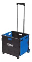 Carrinho Caixa Plastica Dobravel com Rodinhas Kala