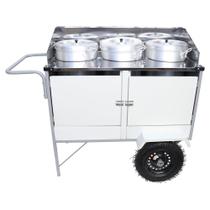 Carrinho Caldo e Sopa Cefaz Branco com Toldo BL35P-T