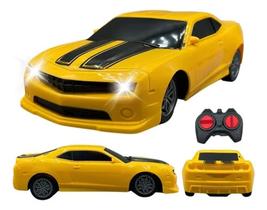 Carrinho Camaro Amarelo Carro Veloz Brinquedo Controle Remoto Ascende farol Led - Envio no mesmo dia Carrinho Camaro Amarelo Carro Veloz Brinquedo Controle Remoto Ascende farol Led - Envio no mesmo dia