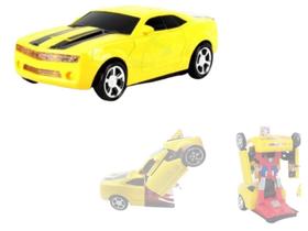 Carrinho Camaro Amarelo Vira Robo Trasformes Bate Volta. - Feng Sheng