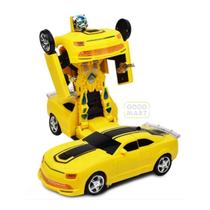 Carrinho Camaro Transformers Vira Robô Luz Som Bate Volta