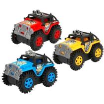 Carrinho Cambalhota Jipe Maluco Bate Gira 360 e Volta Brinquedo infantil - Kit com 3