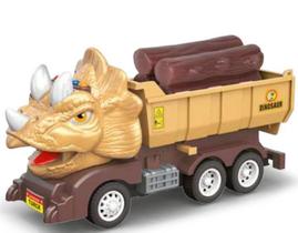 Carrinho Caminhão Dinotruck Fricção e Som Tiranossauro 1:16