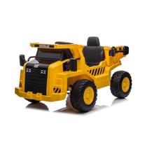 Carrinho Caminhão Elétrico Infantil 12v com Caçamba CAT Com Controle Remoto