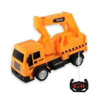 Carrinho Caminhão Escavadeira Controle Remoto Com Luz Farol 7 Funções