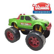 Carrinho Caminhonete Brinquedo Pickup Rattam 4x4 Usual Carro Pick-Up Verde