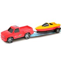 Carrinho Caminhonete Carro Resgate Bombeiro C/ Lancha 911 Brinquedo Infantil - Silmar Carrinho Caminhonete Carro Resgate Bombeiro C/ Lancha 911 Brinquedo Infantil - Silmar