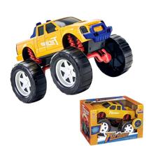 Carrinho Caminhonete Pickup Brinquedo Carro Roda Grande Furious Colorido Carro Monstro Vermelho ou Verde