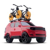 Carrinho Caminhonete SUV Pick Up Com Bicicleta, Off Road Trilhas - Orange Toys