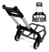 Carrinho carga de mão multiuso dobrável 75kg corda aluminio - Bmax