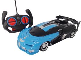 Carrinho Carro Controle Remoto Controle Total Esportivo Acende Farol Cor Azul Carrinho Carro Controle Remoto Controle Total Esportivo Acende Farol Cor Azul