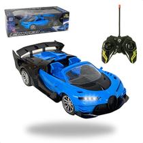 Carrinho Carro Controle Remoto De Brinquedo Para Meninos Corrida Esportivo Ferrari Vermelha Bugatti Azul Verde Divertido