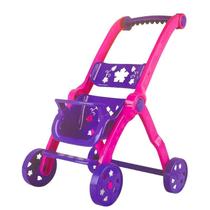 Carrinho Carro de Boneca Bebe Passeio Brinquedo Infantil Grande Rosa