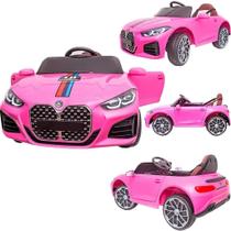 Carrinho Carro Elétrico Infantil Controle - Bmw M4 12V Rosa