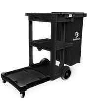 Carrinho Carro Funcional Limpeza Pesada Profissional América Black CFBLACKT Bralimpia