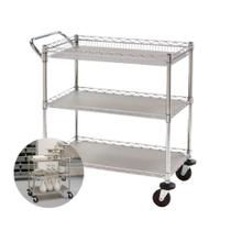 Carrinho Chá Aço Cromado 3 Prateleiras Restaurante Hoteis