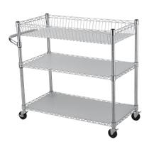 Carrinho Chá Em Aço Com 3 Prateleiras Restaurante Hotel - MAXIME UTILIDADES Carrinho Chá Em Aço Com 3 Prateleiras Restaurante Hotel - MAXIME UTILIDADES