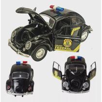 Carrinho Coleção De Metal Fusca Viatura Polícia Federal