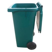 Carrinho Coletor de Lixo Verde 120 Litros - LAR PLASTICOS