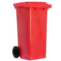 Carrinho Coletor de Lixo Vermelho 120 Litros - LAR PLASTICOS